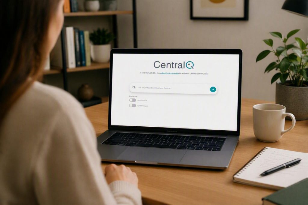 CentralQ auf dem Laptop